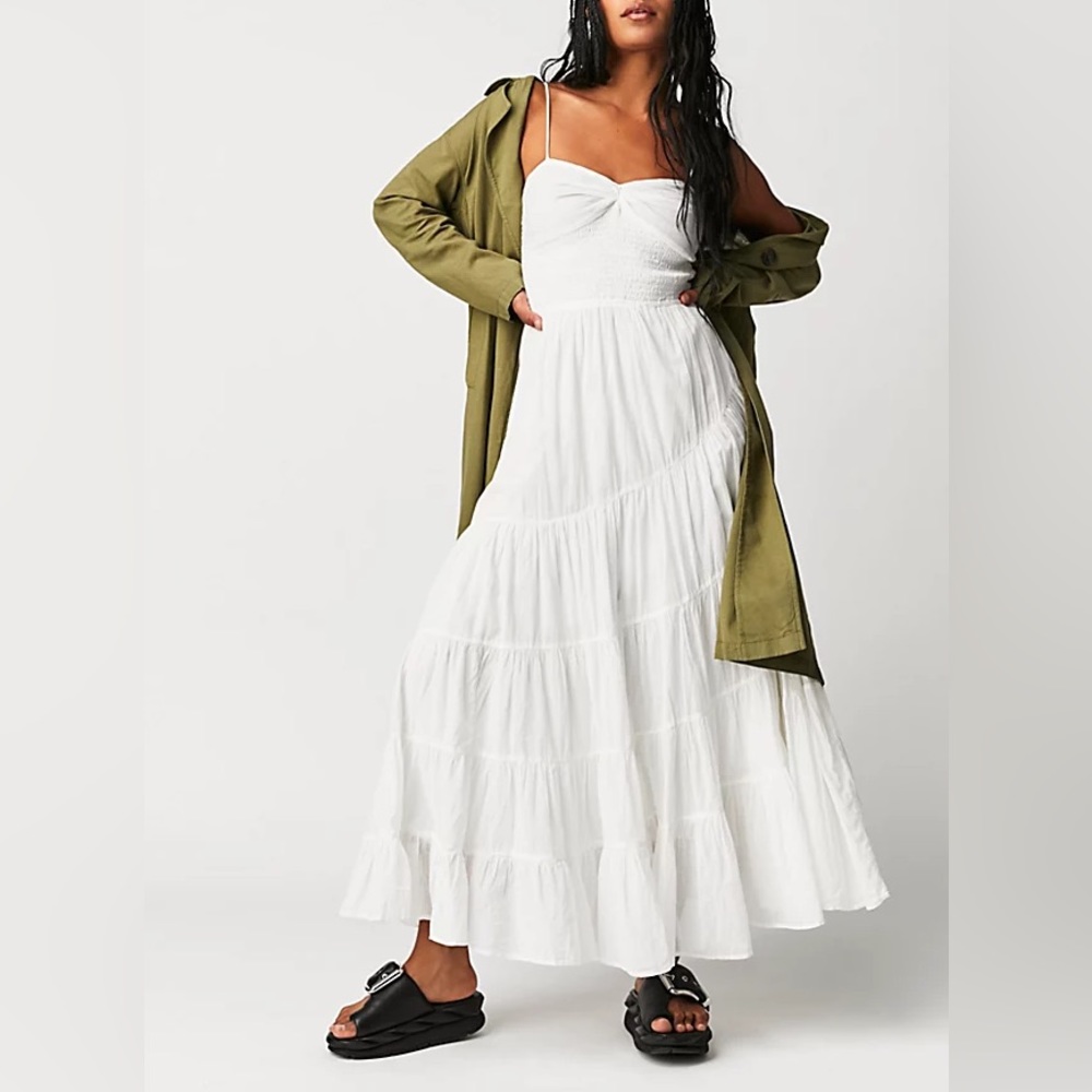 Free People Sundrenched Maxi Dress size XS white NWOT